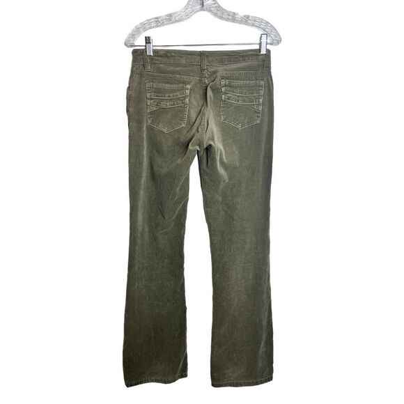 Guess Y2K vintage low rise flair corduroy olive green pants sz 28 - Picture 4 of 4